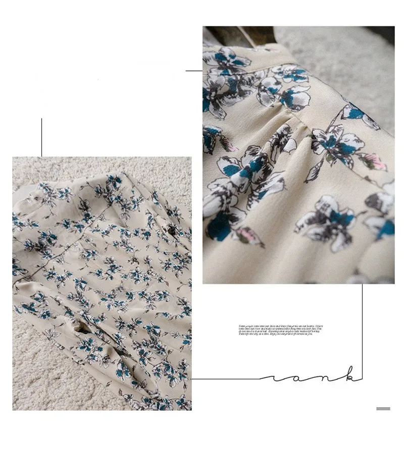 Qooth Floral Printed Plus Size Shirt New Spring Summer Chiffon Shirt Female Korean Design Long-Sleeved Causal Sweet Tops QT575