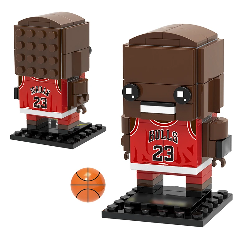 DIY Blocks Gift Basketball Sports Star kobe bryant Brick Heads Figures Compatible Brickheadz Building Blocks Toys For Kid