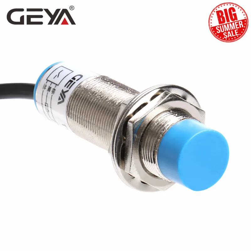 GEYA 8mm Sensing Distance Proximity Switch NPN PNP DC 10-30V Proximity Sensor DC 2 Wire 3 Wire 4 Wire NO NC M18 Rozmiar Śruby