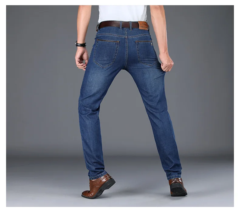 J2253 -Wiosenno-letnie dżinsy męskie temat rurowe proste spodnie męskie spodnie służbowe