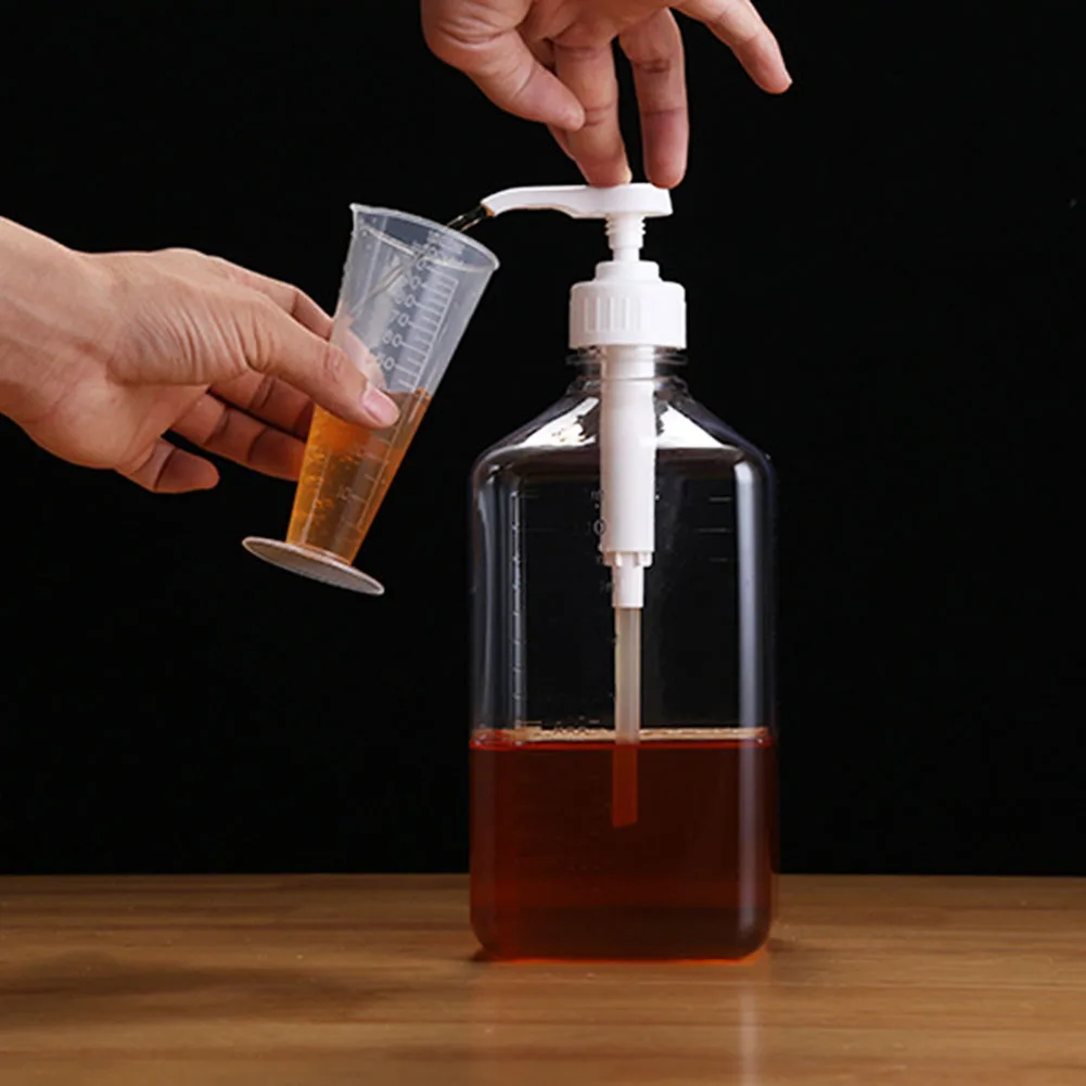 1600ml Transparent Plastic Coffee Syrup Double Scale Storage Dispenser Graduated Bottle Butelka do syropu kawowego