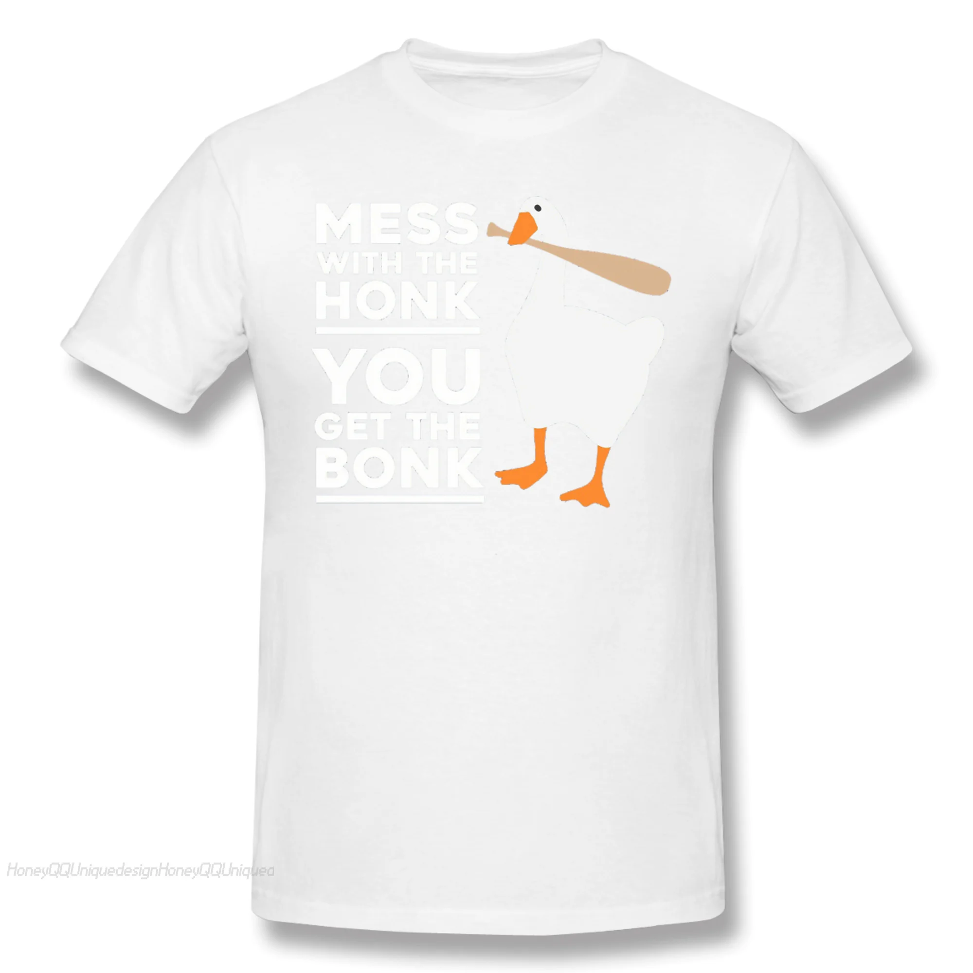 Untitled Goose Funny Games Adventure Arrival Tshirt Mess With The Honk, You Get The Bonk Unique Crewneck Cotton for Men Shirts