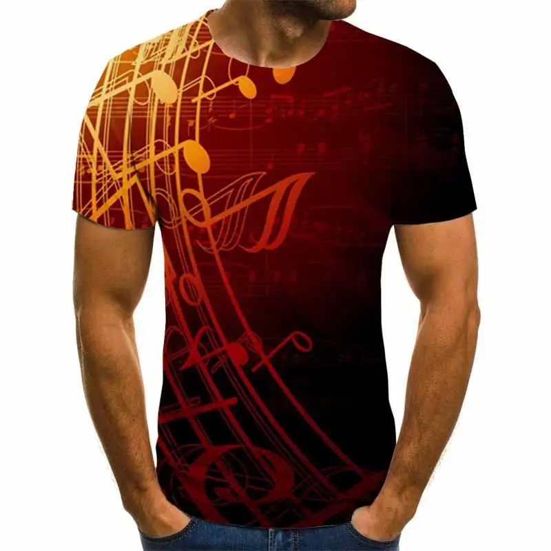 Lato 3D Print 2021 Śmieszne t-Shirty Unisex Wysokiej Jakości Instrument Muzyczny t-Shirt Koszulka Męska Z Krótkim Rękawem t-Shirt Top
